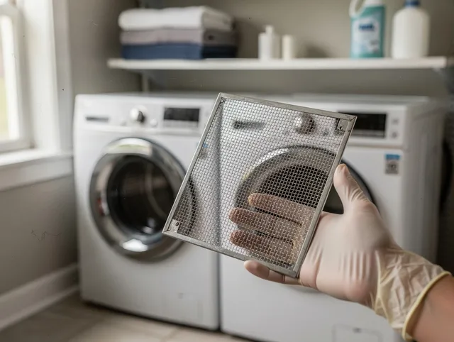 Culver City Dryer Vent Cleaning specialist performing detailed lint trap cleaning service in Culver City