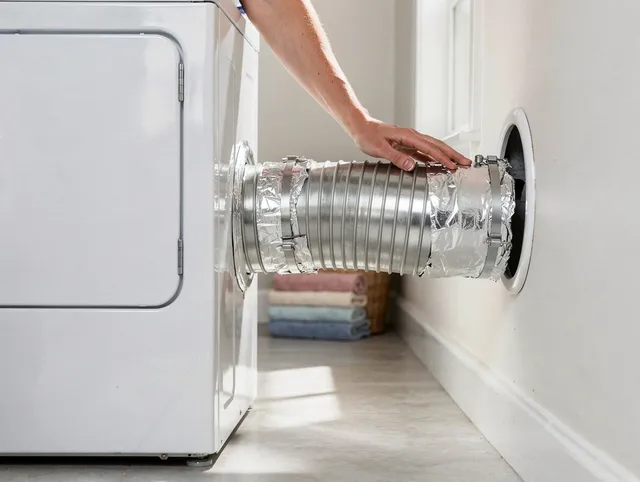 Professional dryer vent hose installation by Culver City Dryer Vent Cleaning in Culver City
